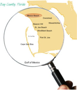 Map of Mexico Beach Florida